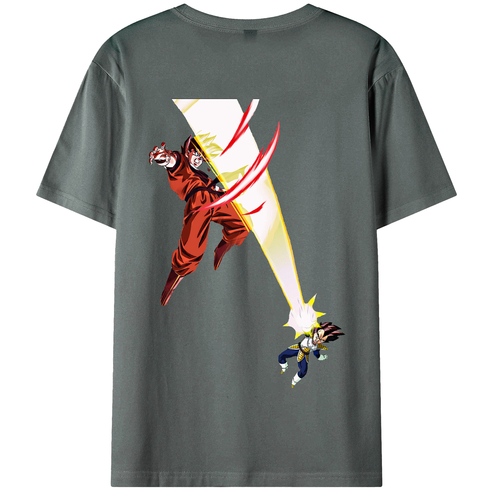 （画像用） ドラゴンボール ベジータ四世（Bejīta Yonsei）DRAGON BALL Vegeta IV 綿100％半袖Tシャツ（背面プリント）